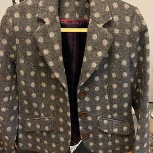 Wool Blend polka dot blazer